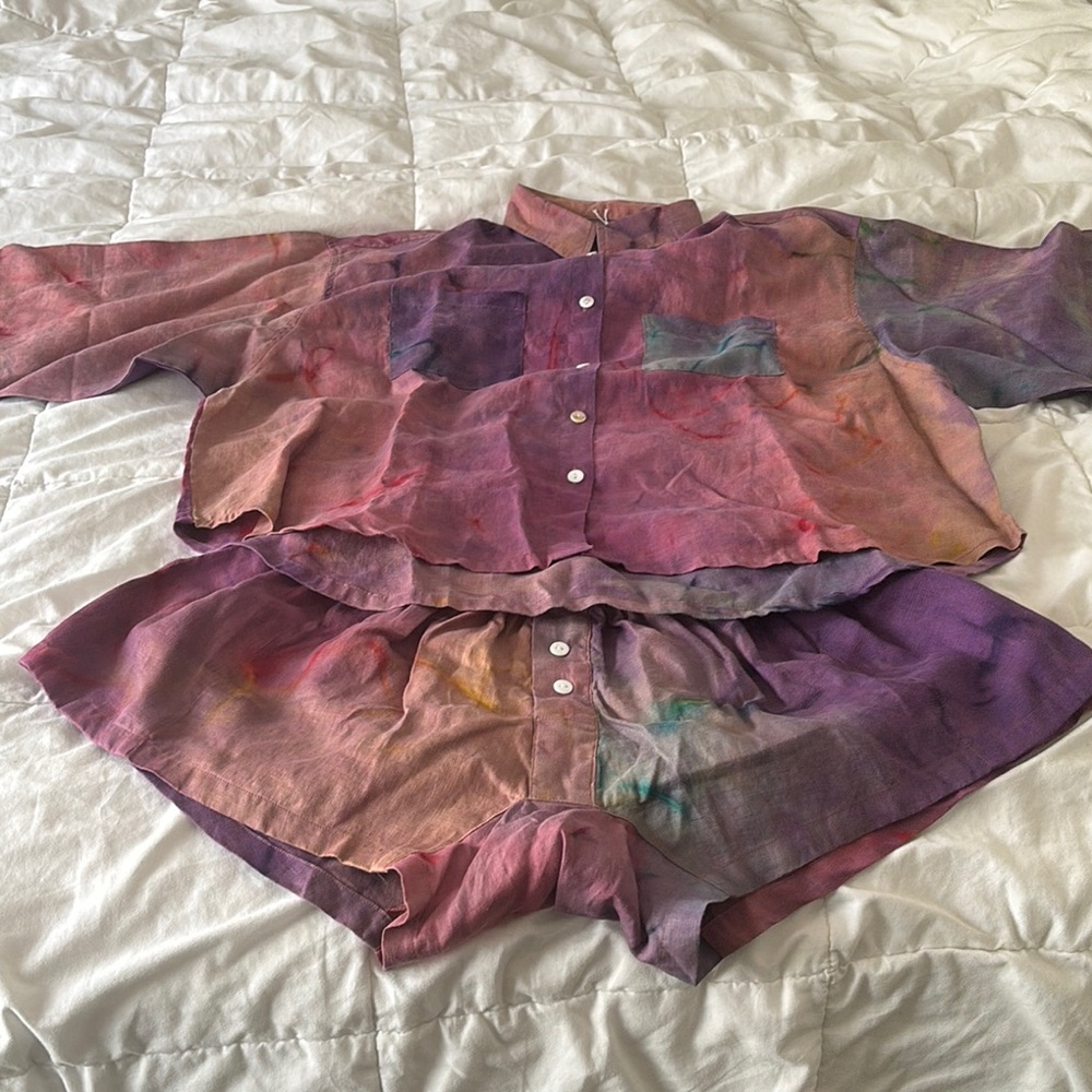 Multicolor Tie-Dye Women's Blouse